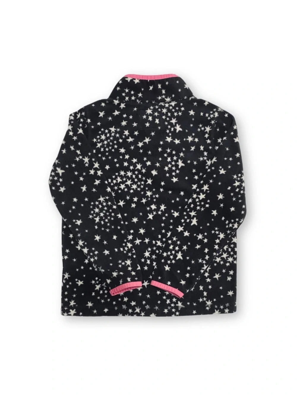 OshKosh B'gosh Girls Size 6 Gray and Pink Star Long Sleeve Quarter Zip Pullover